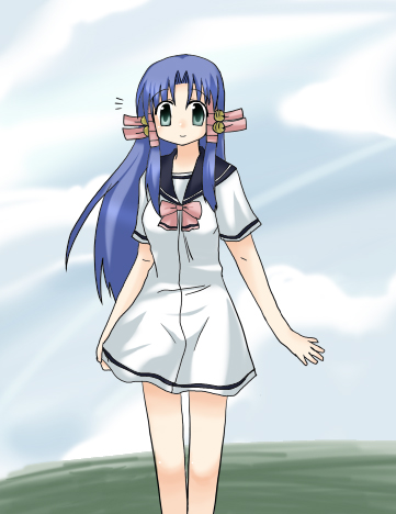 aoba kozue, mahoraba, lowres, tagme, 00s, school uniform, serafuku