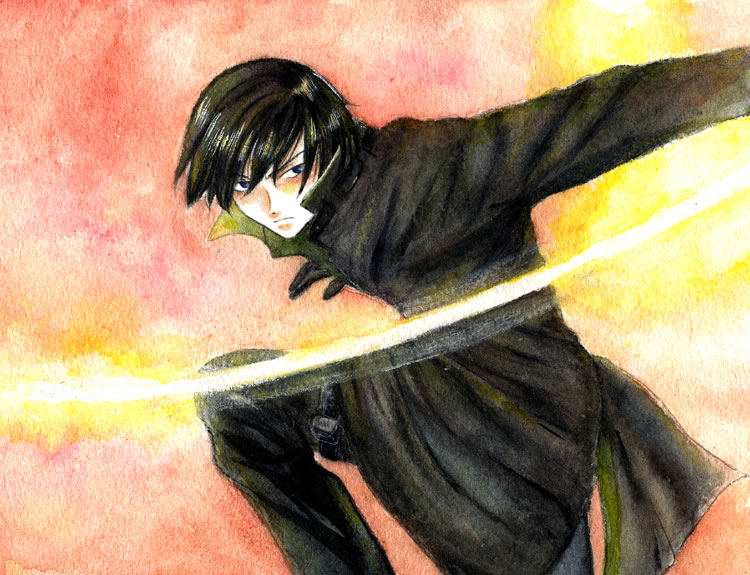 hei (darker than black), darker than black, tagme, 00s, coat, pants, slashing