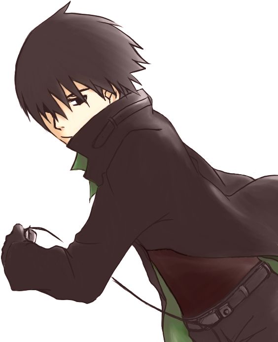 hei (darker than black), darker than black, tagme, 00s, belt, coat, pants, shirt, wire