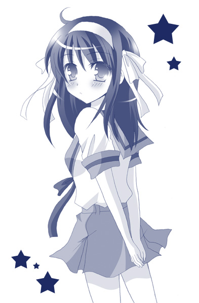 suzumiya haruhi, suzumiya haruhi no yuuutsu, tagme, 00s, monochrome, sketch