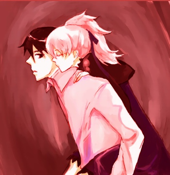 hei (darker than black), yin (darker than black), darker than black, lowres, tagme, 00s, carrying, couple