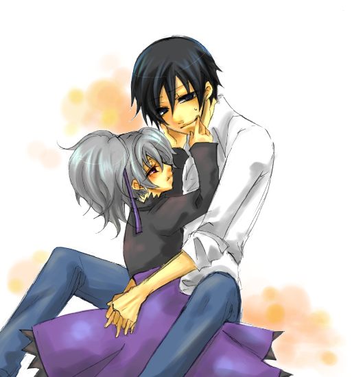 hei (darker than black), yin (darker than black), darker than black, tagme, 00s, couple, hug