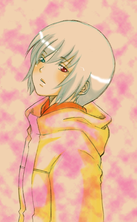 maki (darker than black), darker than black, 00s, 1boy, heterochromia, male focus, solo