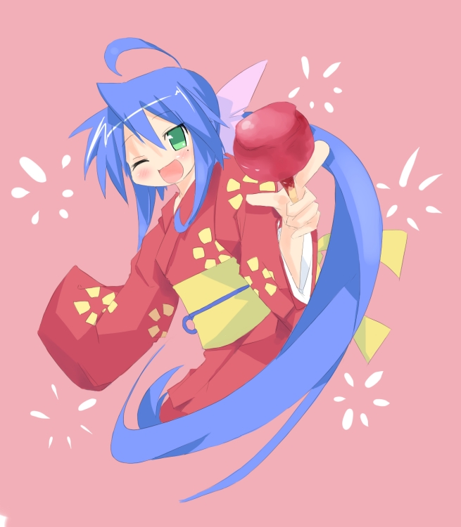 izumi konata, lucky star, tagme, 00s, japanese clothes, kimono