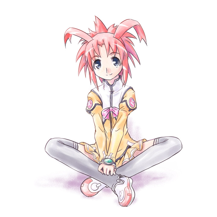 ugai yuichi, shima, uchuu no stellvia, tagme, 00s, pink hair, skirt, thighhighs