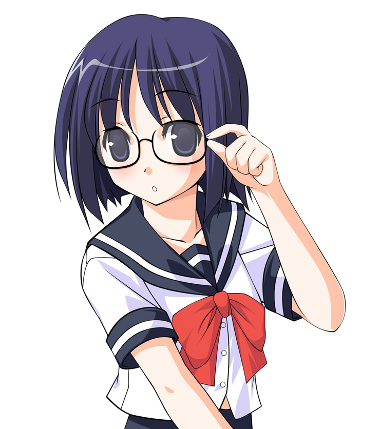 tagme, glasses, school uniform, serafuku