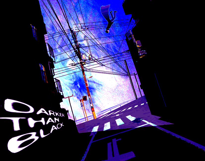 hei (darker than black), darker than black, tagme, 00s, road, street, utility pole
