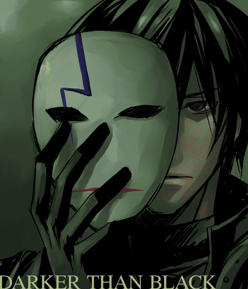 hei (darker than black), darker than black, tagme, 00s, 1boy, black gloves, black hair, blue eyes, gloves, male focus, mask, solo