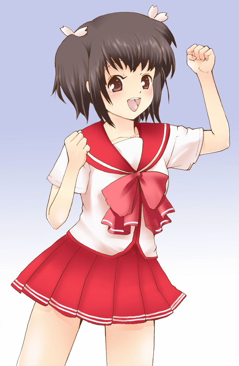mayumi, yuzuhara konomi, to heart (series), to heart 2, highres, tagme, 00s, 1girl, female focus, school uniform, serafuku, solo