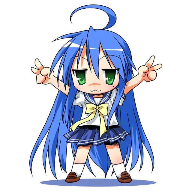 izumi konata, lucky star, tagme, 00s, school uniform, serafuku