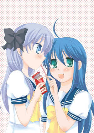 hiiragi kagami, izumi konata, lucky star, lowres, tagme, 00s