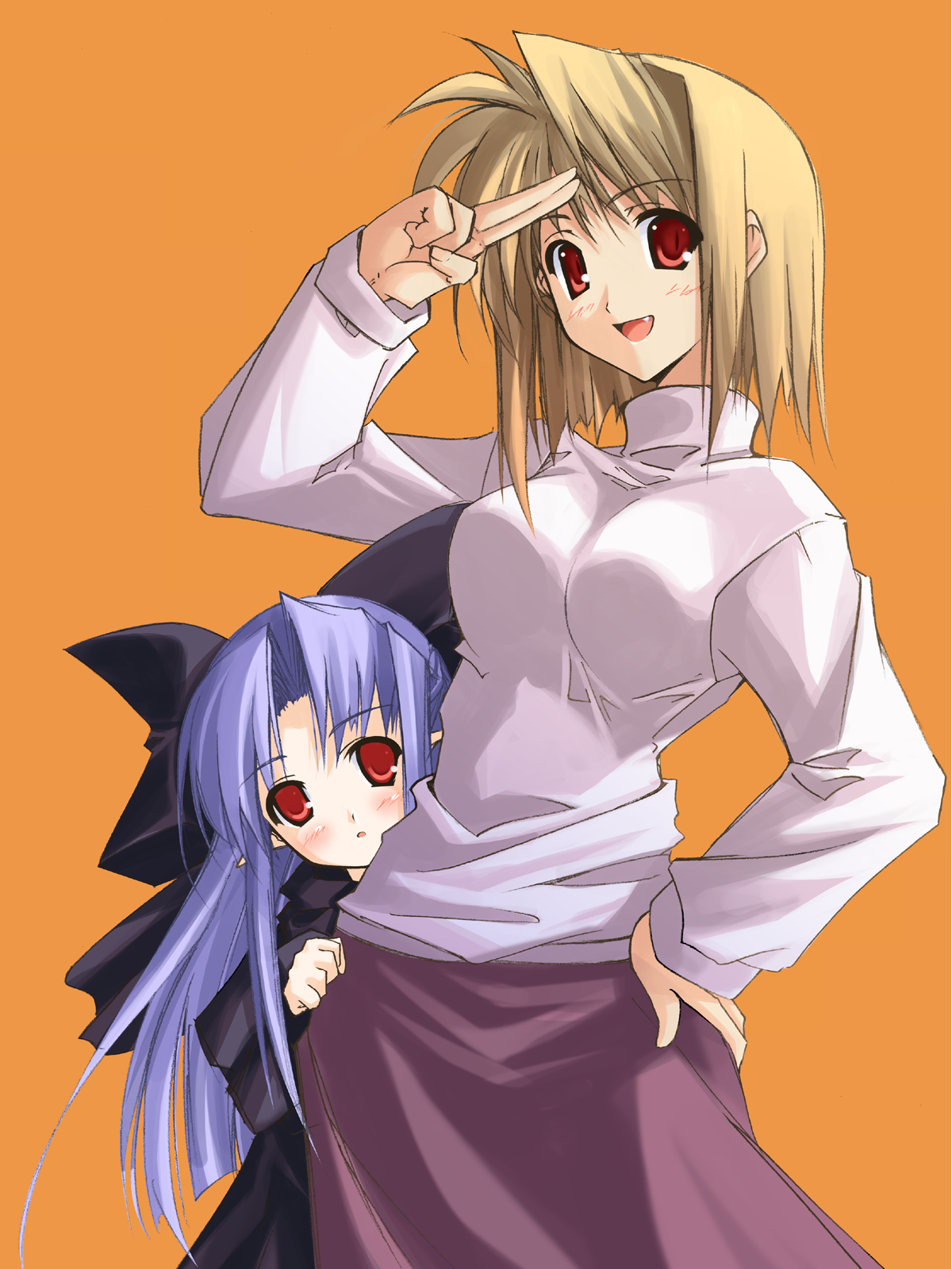 arcueid brunestud, len (tsukihime), tsukihime, type-moon, artist request, highres, tagme, 00s, multiple girls
