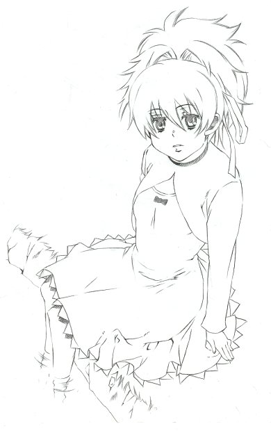 yin (darker than black), darker than black, tagme, 00s, monochrome, sketch