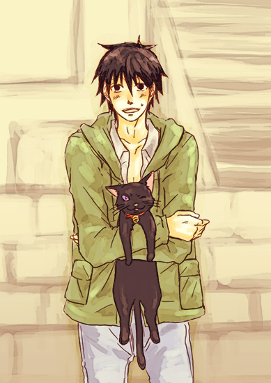 hei (darker than black), mao (darker than black), darker than black, tagme, 00s, black cat, cat