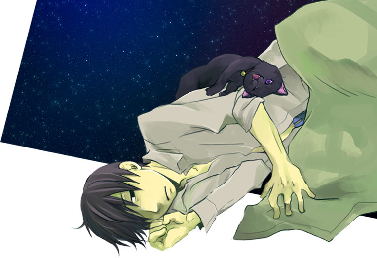 hei (darker than black), mao (darker than black), darker than black, tagme, 00s, black cat, cat