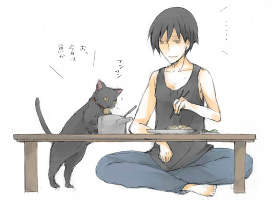 hei (darker than black), mao (darker than black), darker than black, tagme, 00s, black cat, cat