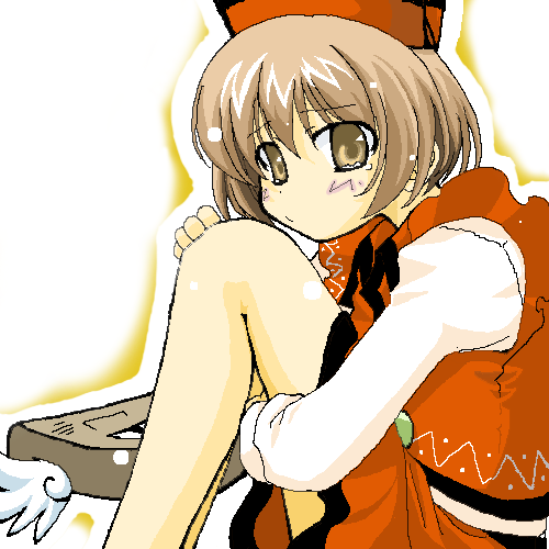 lyrica prismriver, touhou, lowres, 1girl, female focus, hat, instrument, keyboard, keyboard (instrument), oekaki, red hat, solo