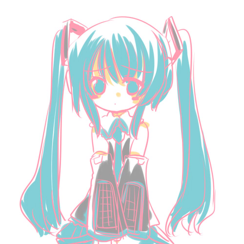 torii sumi, hatsune miku, vocaloid, lowres, 1girl, aqua hair, female focus, long hair, solo, twintails, very long hair