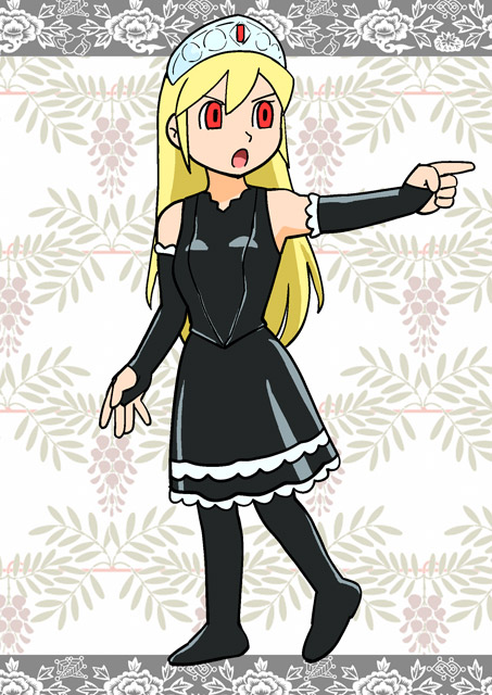 ueyama michirou, hime (kaibutsu oujo), kaibutsu oujo, 00s, blonde hair, gloves, red eyes, tiara