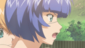 ryomou shimei, sonsaku hakufu, ikkitousen, ikkitousen dragon destiny, animated, animated gif, anime screenshot, lowres, 00s, 2girls, breasts, grabbing another's breast, groping, multiple girls, yuri