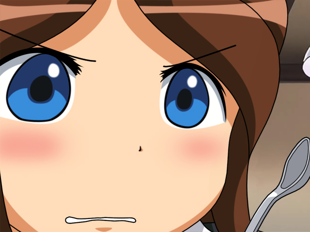 hiyorimi sawawa, kaibutsu oujo, blue eyes, brown hair, gununu (meme), maid, meme, parody