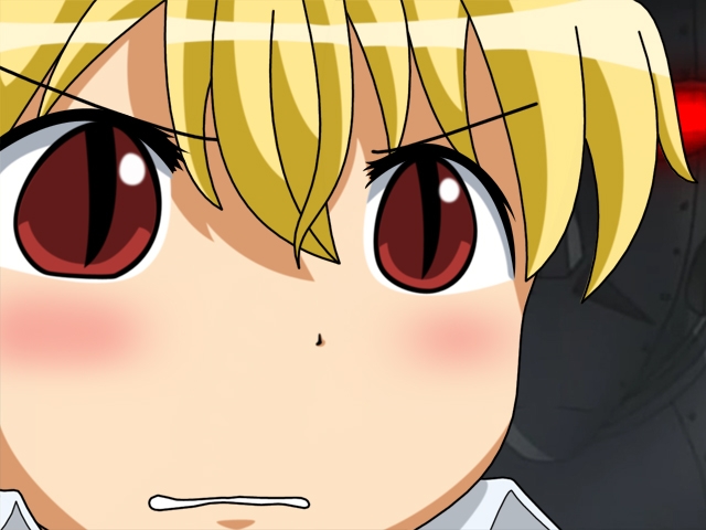 emile, kaibutsu oujo, tagme, blonde hair, gununu (meme), meme, parody, red eyes