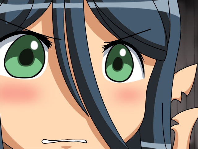 mikasa, kaibutsu oujo, tagme, black hair, green eyes, gununu (meme), meme, parody