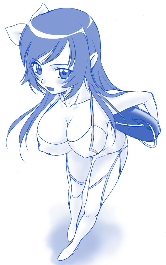 kouda tomohiro, kotona elegance, zoids, zoids genesis, 00s, covered erect nipples, monochrome