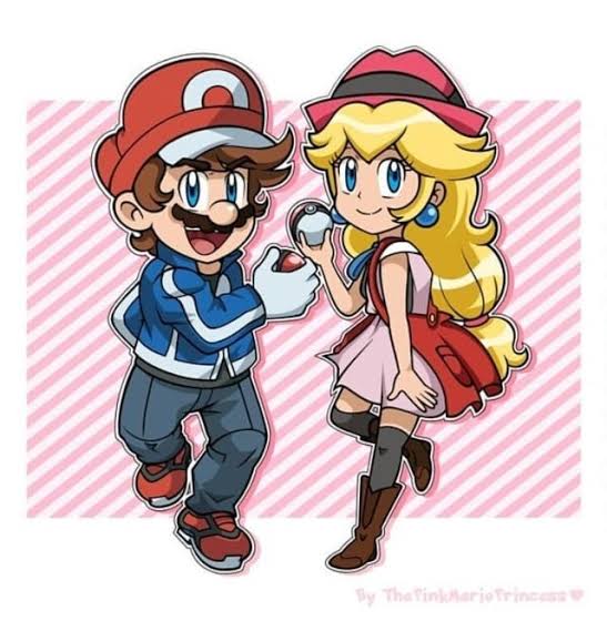 ash ketchum, mario, princess peach, serena (pokemon), mario (series), nintendo, pokemon, pokemon xy, non-web source, ash ketchum (cosplay), cosplay, crossover, long hair, peachypinkprincess, serena (pokemon) (cosplay), shoes, sneakers