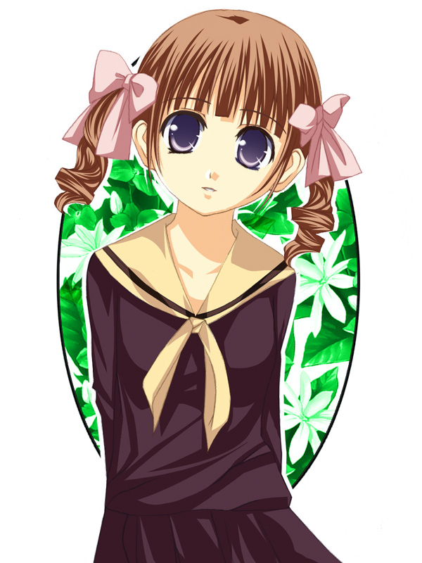 yuzuki furon, matsudaira touko, maria-sama ga miteru, 00s, bow, drill hair, hair bow, school uniform, serafuku, twintails