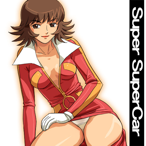 haruyama kazunori, wakatsuki sachiyo, chou super car gattaiger, lowres, 1970s (style), oldschool, panties, pantyshot, retro artstyle, solo, underwear