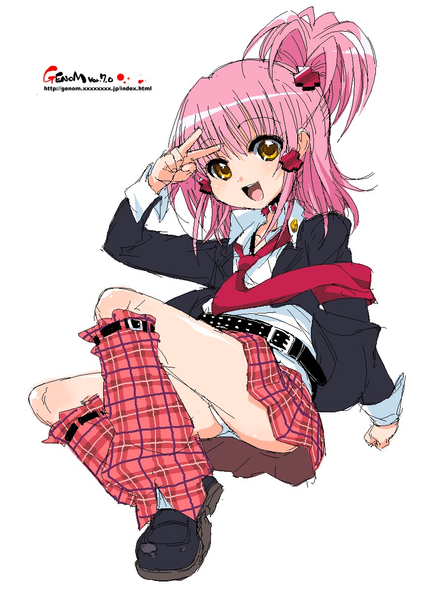 onija tarou, hinamori amu, shugo chara!, 1girl, female focus, oekaki, panties, pantyshot, solo, underwear