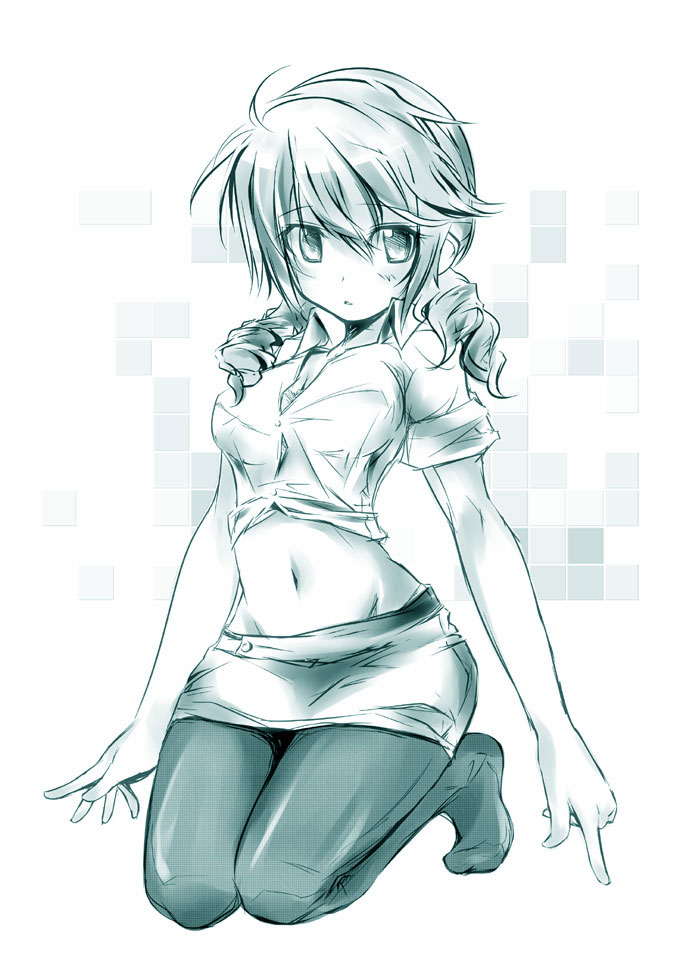 g-ist, feldt grace, gundam, gundam 00, 00s, monochrome, pantyhose, sketch, solo
