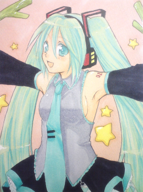 usashiro mani, hatsune miku, vocaloid, 1girl, aqua hair, female focus, long hair, solo, twintails, very long hair
