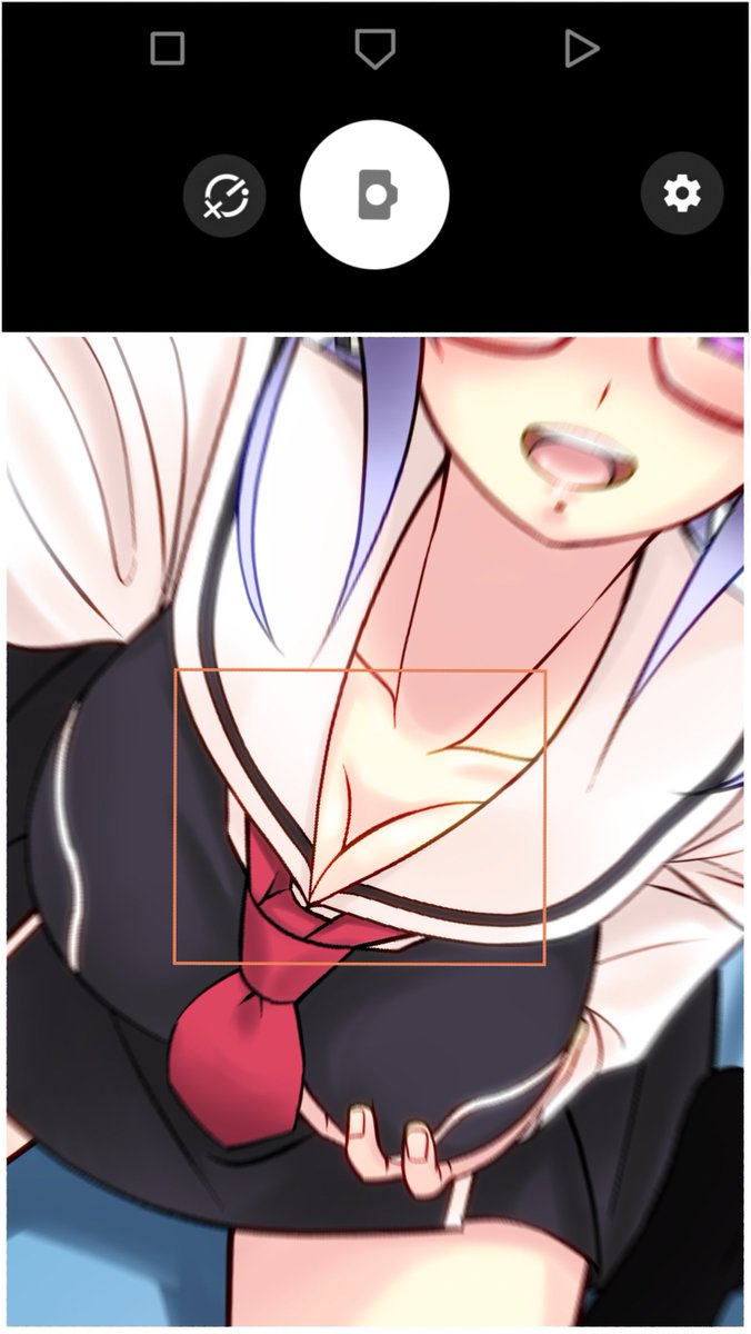 eibon, kazuki hana, chaos;child, science adventure, highres, 1girl, blue hair, blush, breasts, cleavage, close-up, collarbone, dress, dress vest, glasses, grabbing own breast, hair between eyes, head out of frame, hekiho academy school uniform, large breasts, long hair, long sleeves, looking at viewer, necktie, open mouth, red necktie, sailor collar, school uniform, shirt, short hair, sidelocks, smile, solo, thick thighs, thighs