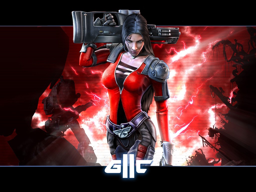 wallpaper, gun, long hair, tattoo, weapon