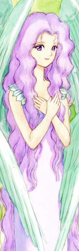 efira, long image, tall image, 1girl, angel, angel wings, female focus, solo, wings