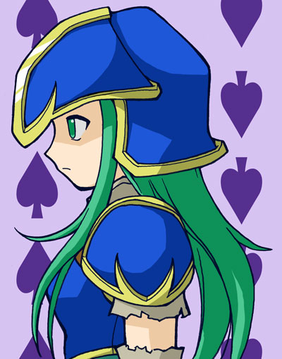 earth ekami, nephenee (fire emblem), fire emblem, fire emblem: path of radiance, fire emblem: radiant dawn, nintendo, armor, blue armor, green eyes, green hair, helmet, solo