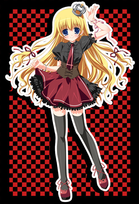 narumi yuu (bunbukudou), narumiyu, crown, goth fashion, hat, thighhighs, zettai ryouiki