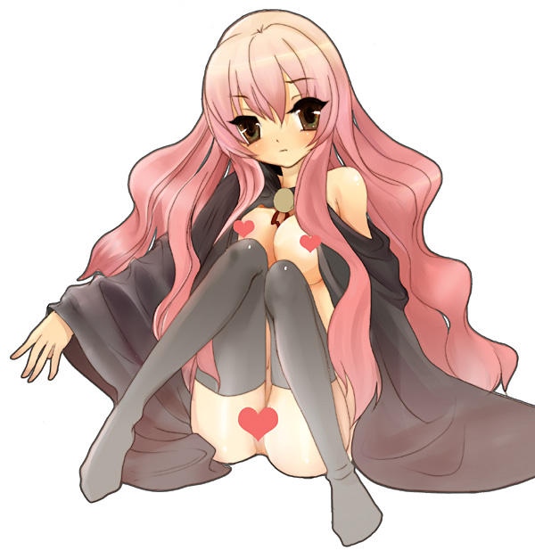 asano miu, louise francoise le blanc de la valliere, zero no tsukaima, 00s, cape, censored, solo, thighhighs