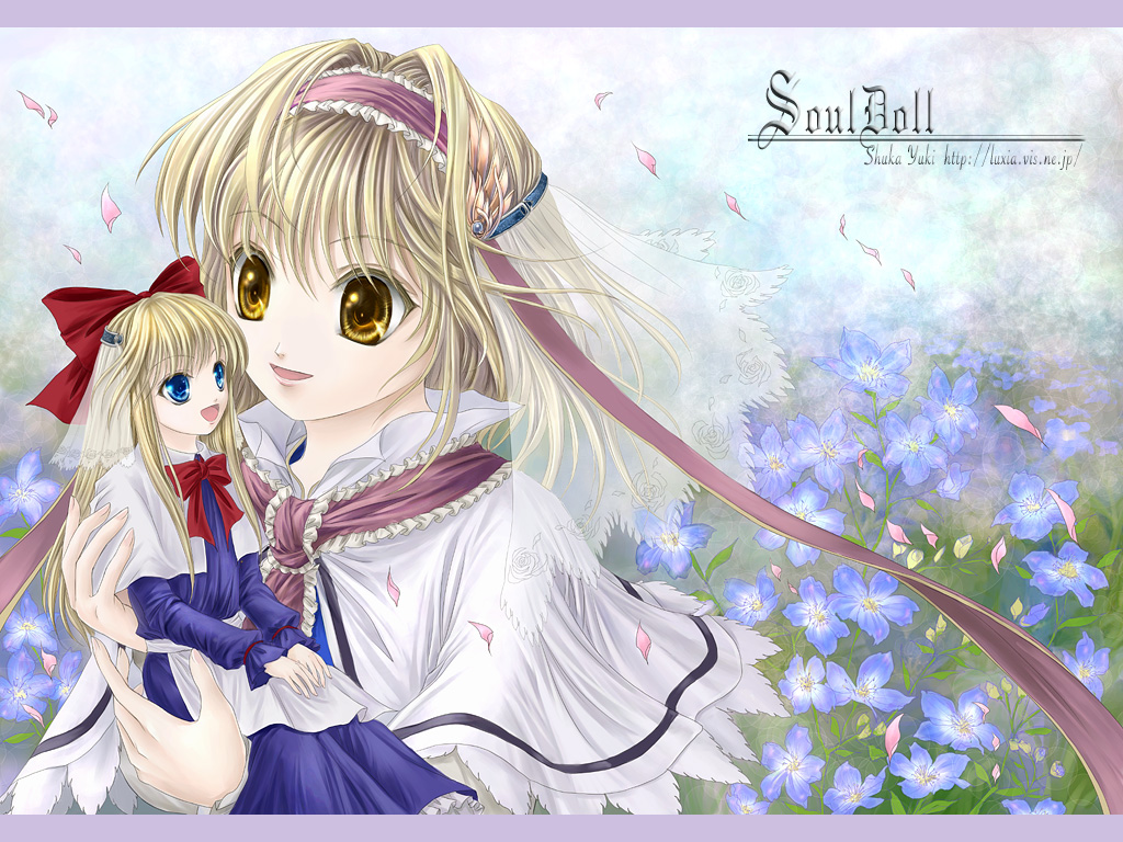 yuki shuuka, alice margatroid, shanghai doll, touhou, 1girl, blonde hair, female focus, flower, short hair, solo, veil