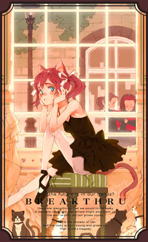 murasawa hiroshi, original, lowres, tagme, animal ears, cat ears, dress, solo