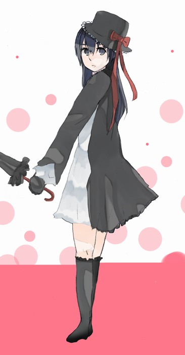 watahi, yuuki kei, moyashimon, 1boy, crossdressing, crossdressing (mtf), full body, goth fashion, gothic lolita, lolita fashion, male focus, solo, trap, umbrella, white background