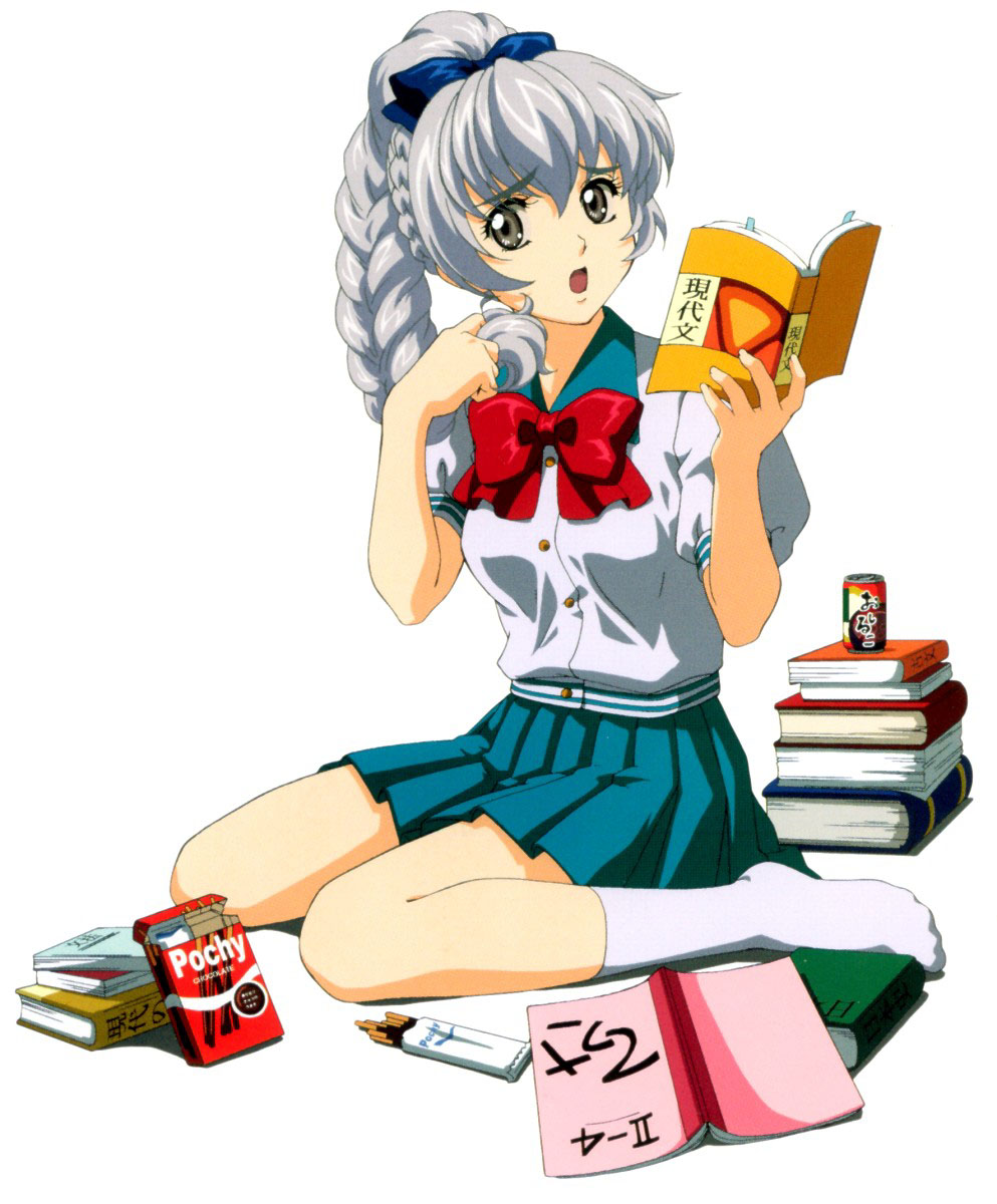 teletha testarossa, full metal panic!, highres, tagme, 00s, 1girl, female focus, school uniform, serafuku, solo