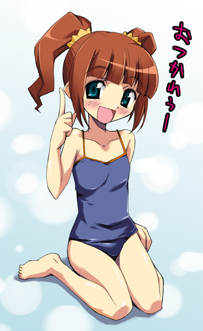 takatsuki yayoi, idolmaster, idolmaster (classic), tagme, 00s, one-piece swimsuit, school swimsuit, swimsuit