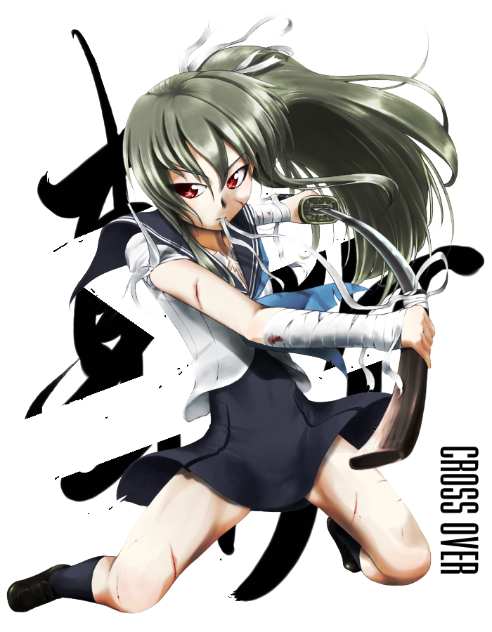 tagme, school uniform, serafuku, sword, weapon