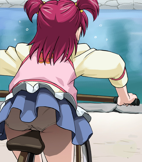 haruyama kazunori, yumehara nozomi, precure, yes! precure 5, tagme, 00s, bicycle, panties, riding, underwear, upskirt