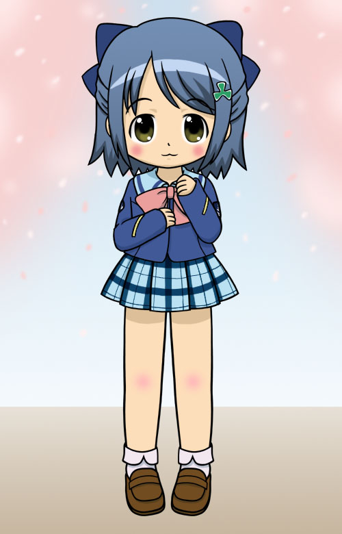 kaenbin, inamori mika, gakuen utopia manabi straight!, tagme, 00s, full body, school uniform, serafuku
