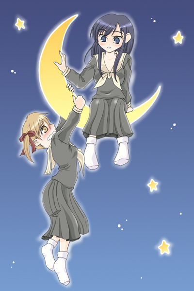 fukuzawa yumi, ogasawara sachiko, maria-sama ga miteru, tagme, 00s, school uniform, serafuku