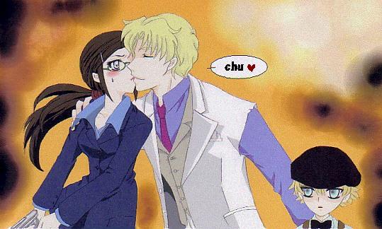 july (darker than black), kirihara misaki, november 11 (darker than black), darker than black, tagme, 00s, glasses, kiss
